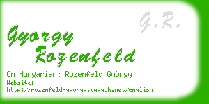 gyorgy rozenfeld business card